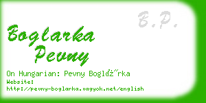 boglarka pevny business card